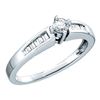 Image 1 : 10KT White Gold 0.33CTW DIAMOND LADIES BRIDAL RING