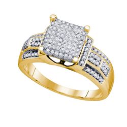 10K Yellow-gold 0.40CT DIAMOND MICRO-PAVE RING