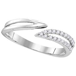 Sterling Silver Womens Round Natural Diamond Fashion Ba