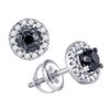 Image 1 : 10KT White Gold 0.20CTW BLACK DIAMOND FASHION EARRING