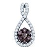 Image 1 : 10KT White Gold 0.39CTW COGNAC DIAMOND LADIES FASHION P