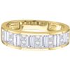 Image 1 : 14KT Yellow Gold 0.25CTW PRINCESS BAGGUETTE DIAMOND LAD