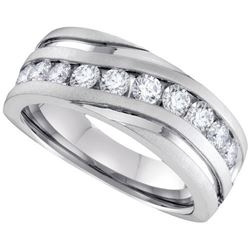 10KT White Gold 0.25CTW-Diamond MENS BAND