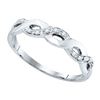 Image 1 : 10K White-gold 0.08CTW DIAMOND FASHION BAND