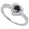 Image 1 : 10KT White Gold 0.50CTW BLACK DIAMOND FASHION RING