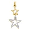 Image 1 : 10KT Yellow Gold 0.11CTW-DIAMOND STAR PENDANT