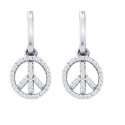 10KT White Gold 0.25CTW DIAMOND FASHION EARRINGS