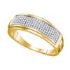 Image 1 : 925 Sterling Silver Yellow 0.22CTW DIAMOND MICRO PAVE M