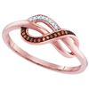 Image 1 : 10KT Rose Gold 0.05CTW-Diamond FASHION RING
