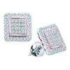 Image 1 : 10KT White Gold 0.30CTW DIAMOND MICRO PAVE EARRING