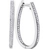 Image 1 : 10KT White Gold 0.33CTW DIAMOND FASHION HOOPS