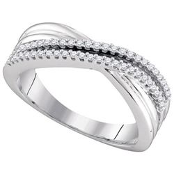 10KT White Gold 0.20CTW DIAMOND FASHION BAND