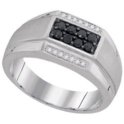 10KT White Gold 0.42CTW DIAMOND MENS FASHION RING