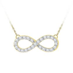 10K Yellow-gold 0.20CTW DIAMOND INFINITY NECKLACE