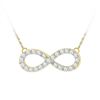 Image 1 : 10K Yellow-gold 0.20CTW DIAMOND INFINITY NECKLACE