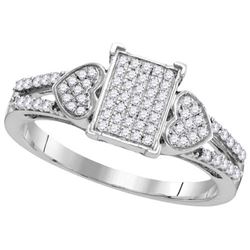 10KT White Gold 0.25CT DIAMOND MICRO-PAVE RING