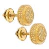 Image 1 : 925 Sterling Silver Yellow 0.09CTW DIAMOND MICRO-PAVE E
