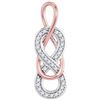 Image 1 : 10KT White Gold Two Tone 0.10CTW DIAMOND FASHION PENDAN