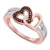 Image 1 : 10K Yellow-Gold 0.15CTW DIAMOND MICRO-PAVE RING