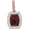 Image 1 : 10KT Rose Gold 0.25CTW DIAMOND MICRO-PAVE PENDANT