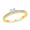Image 1 : 10K Yellow-gold 0.10CTW DIAMOND FASHION RING