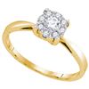 Image 1 : 10K Yellow-gold 0.25CTW DIAMOND BRIDAL RING