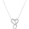 Image 1 : 10KT White Gold 0.05CTW DIAMOND HEART PENDANT