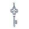 925 Sterling Silver White 0.12CTW DIAMOND KEY PENDANT