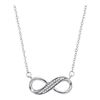 Image 1 : 10KT White Gold 0.15CTW DIAMOND INFINITY PENDNAT