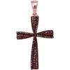 Image 1 : 10KT Rose Gold 0.26CTW DIAMOND CROSS PENDANT