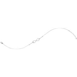 10kt White Gold Womens Round Natural Diamond Infinity C