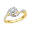 Image 1 : 10K Yellow-gold 0.20CTW DIAMOND FASHION RING