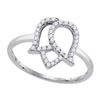 Image 1 : 10KT White Gold 0.22CTW DIAMOND FASHION RING