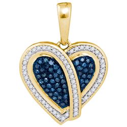 10K Yellow-gold 0.25CTW DIAMOND HEART PENDANT