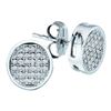Image 1 : 10KT White Gold 0.05CTW DIAMOND MICRO PAVE EARRING