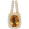 Image 1 : 14KT Yellow Gold 0.18CTW-Diamond 0.65(MIN)CT CITRINE PE