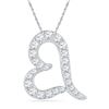 Image 1 : 10KT White Gold 0.16CTW DIAMOND FASHION PENDANT