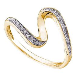 14KT Yellow Gold 0.05CTW ROUND DIAMOND LADIES FASHION R