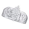Image 1 : 10KT White Gold 0.12CTW DIAMOND 'MOM' RING