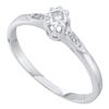 Image 1 : 10KT White Gold 0.06CTW DIAMOND ROUND CENTER BRIDAL RIN