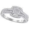 Image 1 : 10KT White Gold 0.20CTW DIAMOND MICRO-PAVE BRIDAL RING