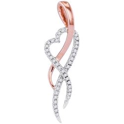 10KT White Gold Two Tone 0.12CTW DIAMOND FASHION PENDAN