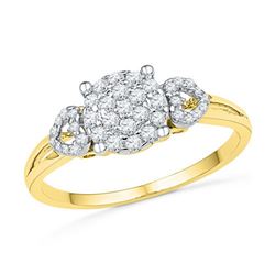 10K Yellow-gold 0.33CTW DIAMOND FASHION RING