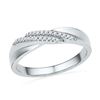 Image 1 : 10KT White Gold 0.10CTW DIAMOND FASHION BAND