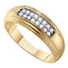Image 1 : 10K Yellow-gold 0.25CT DIAMOND FASHION BAND
