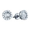 Image 1 : 10K White-gold 0.30CTW DIAMOND FASHION EARRINGS