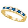 Image 1 : 10KT Yellow Gold 0.53CT BLUE DIAMOND INVISIBLE BAND