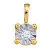 Image 1 : 10K Yellow-gold 0.10CT DIAMOND CIRCLE PENDANT