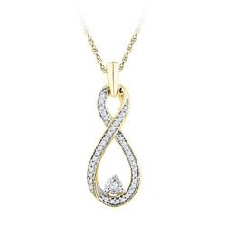 10K Yellow-gold 0.16CTW DIAMOND FASHION PENDANT