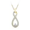 Image 1 : 10K Yellow-gold 0.16CTW DIAMOND FASHION PENDANT